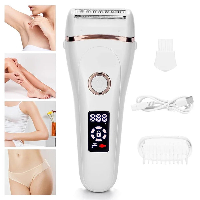 Kitchens Ware®USB RECHARGEABLE WOMEN PAINLESS ELECTRIC EPILATOR BEARD HAIR REMOVAL