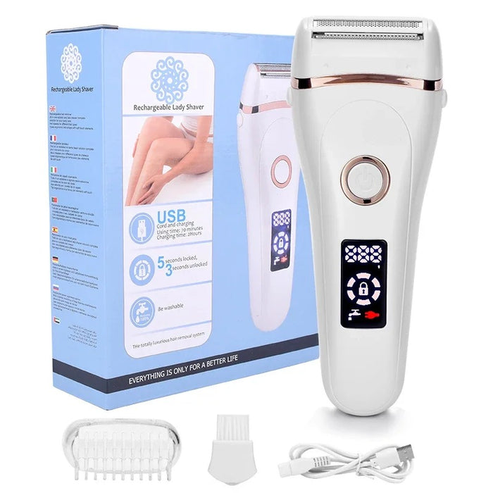 Kitchens Ware®USB RECHARGEABLE WOMEN PAINLESS ELECTRIC EPILATOR BEARD HAIR REMOVAL